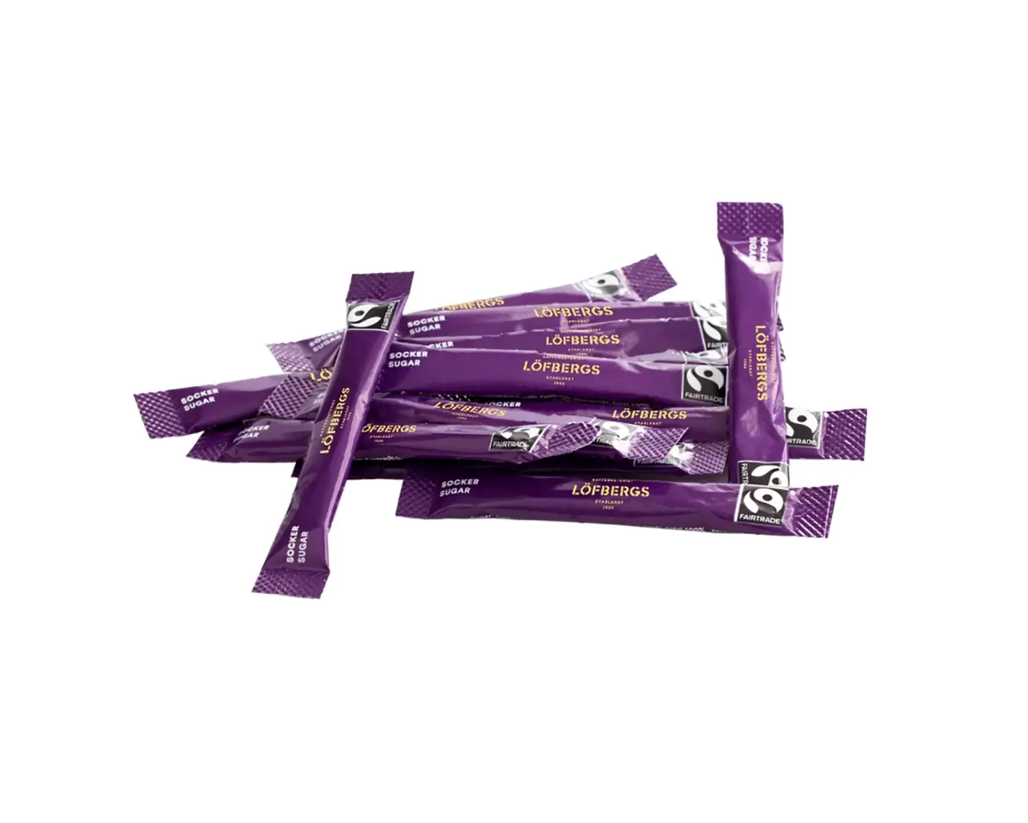 Löfbergs Office annossokeri 3,5kg reilun kaupan kahvit, 1000 pussia 3,5g, kahviipakkauksia näytetään kuvassa.